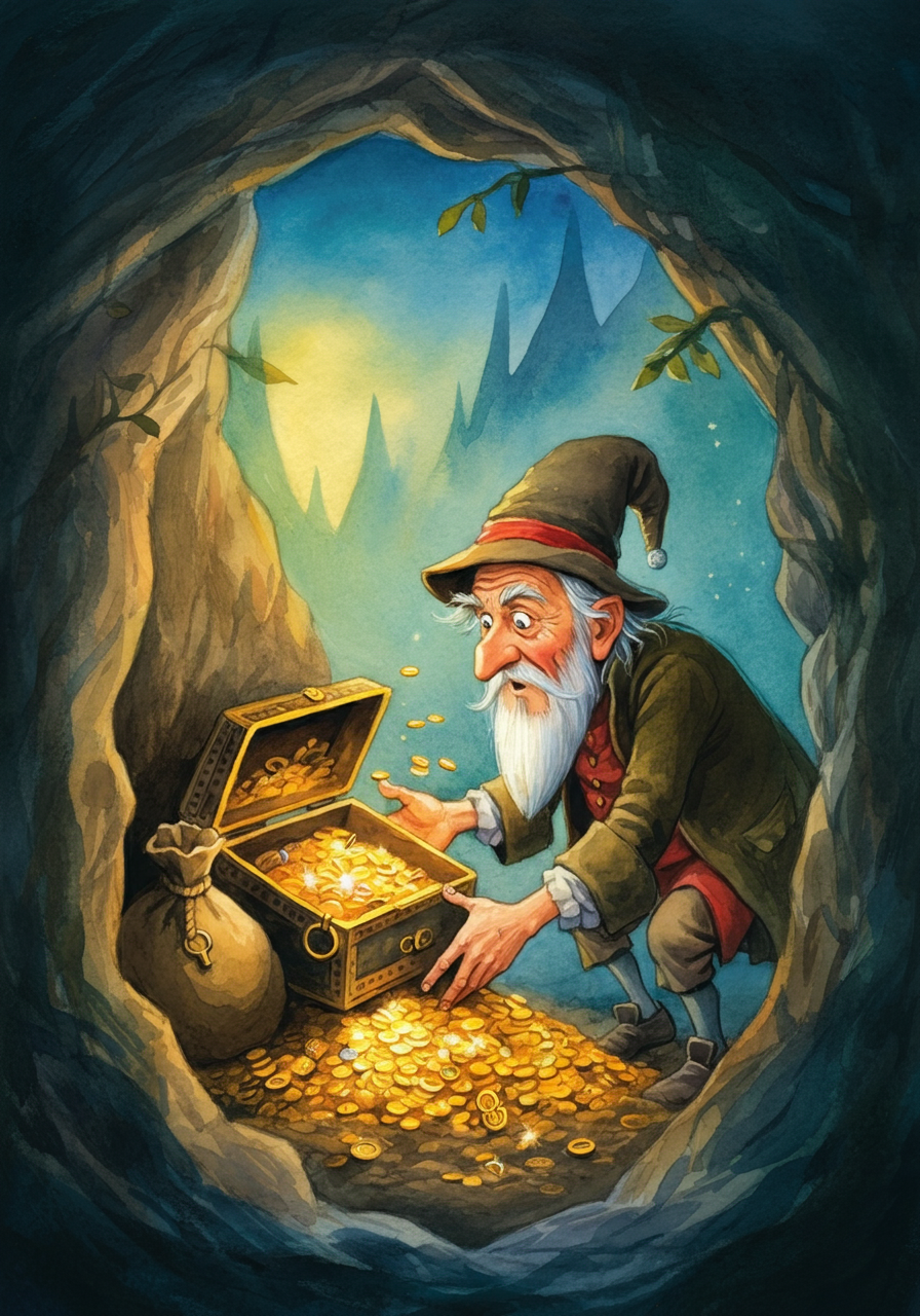 [THE MISER and HIS TREASURE.](#contents)