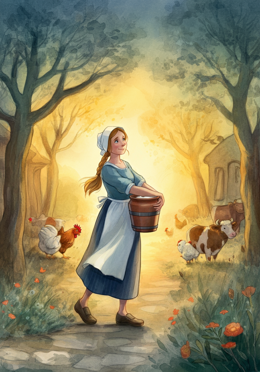The Milkmaid and Her Pot of Milk