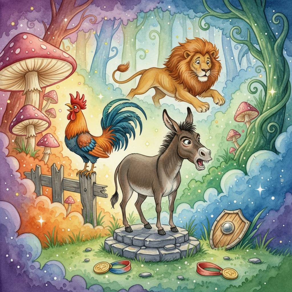 THE ASS, THE COCK, and THE LION