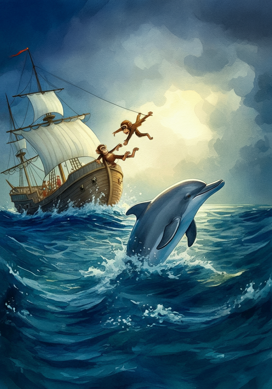 Cover: THE MONKEY and THE DOLPHIN