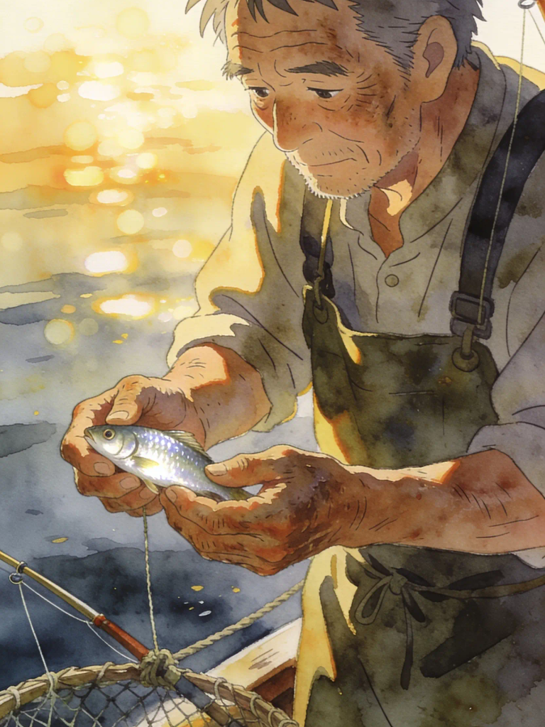 THE FISHERMAN and THE LITTLE FISH