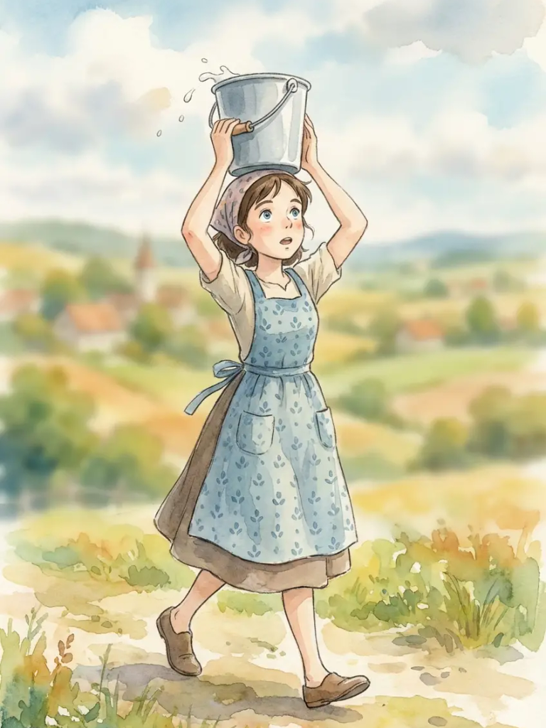 THE MILKMAID and HER PAIL of MILK