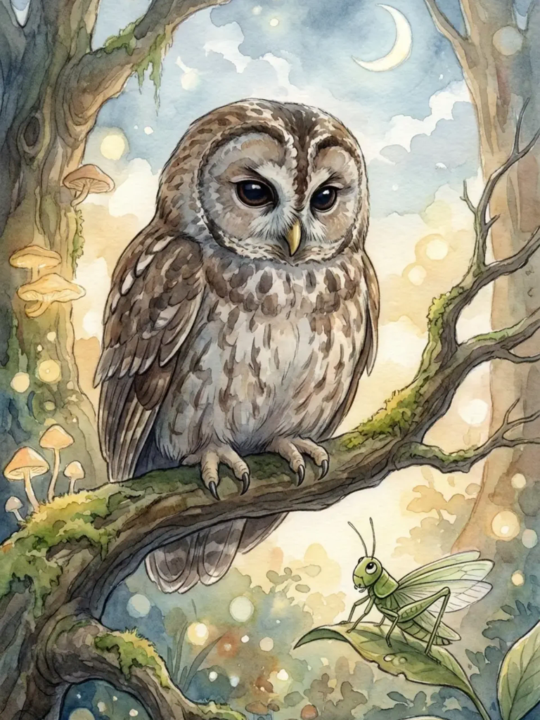 THE OWL and THE GRASSHOPPER