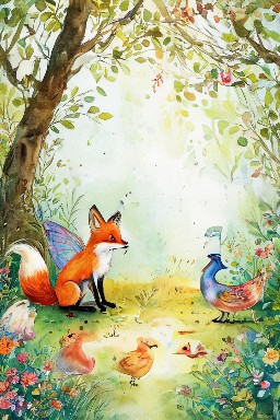 THE FOX and THE PHEASANTS