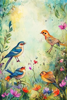 THE LARK and HER YOUNG ONES