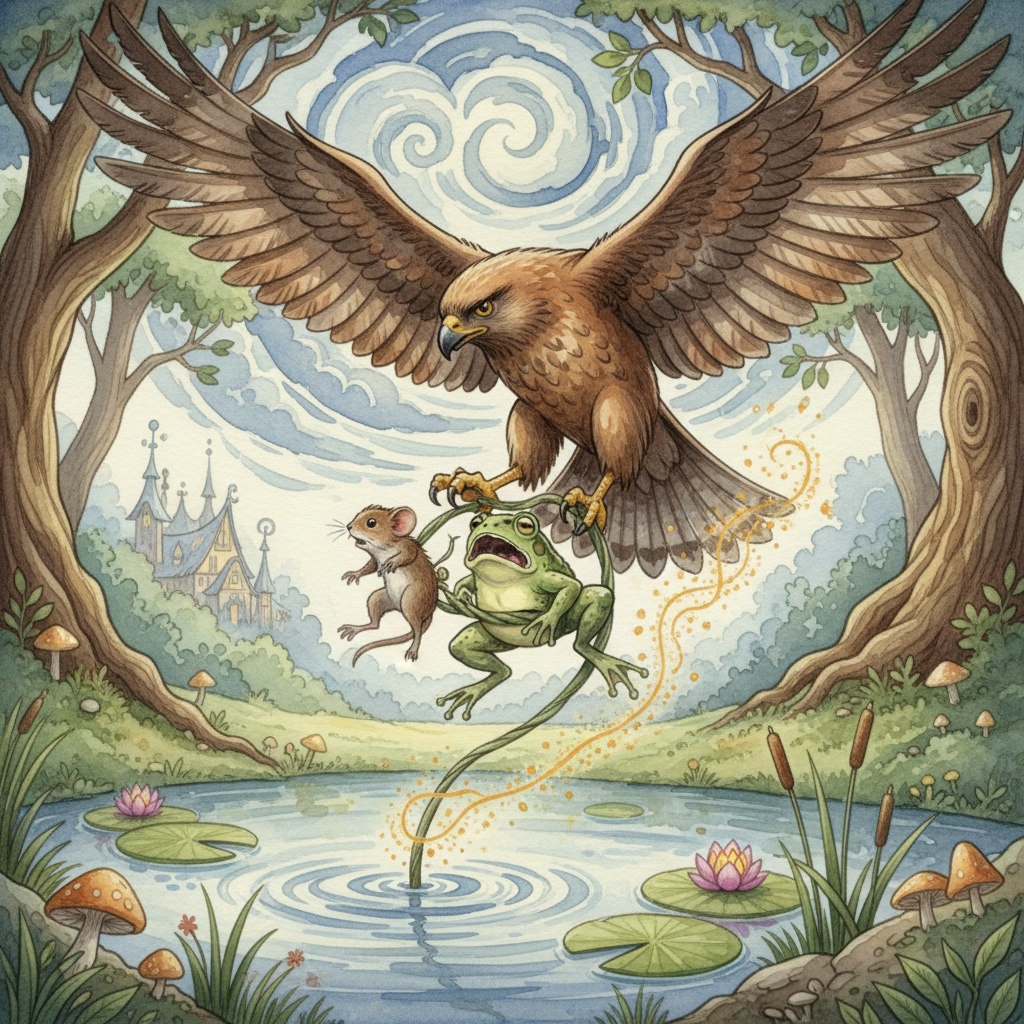 The Mouse, the Frog, and the Hawk