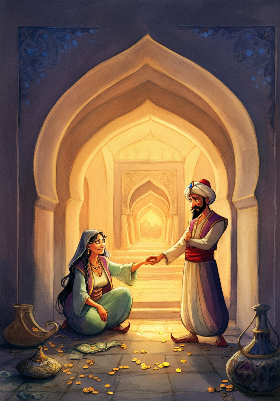 The Death of Abu Nowas and of His Wife