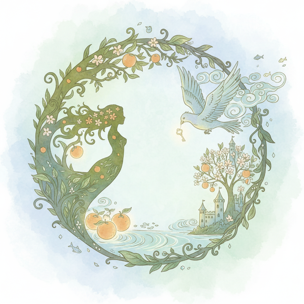 Ghibli-style decorative element for i 067.