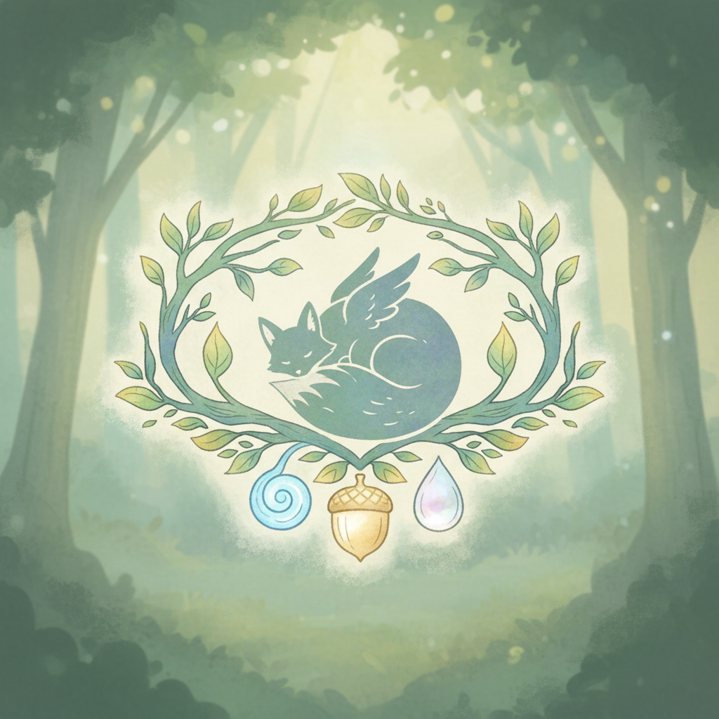 Ghibli-style decorative element for Illustration.