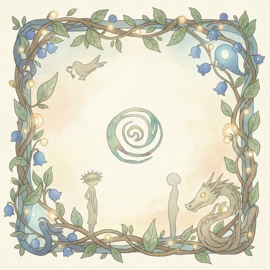 Ghibli-style decorative element for i 053.