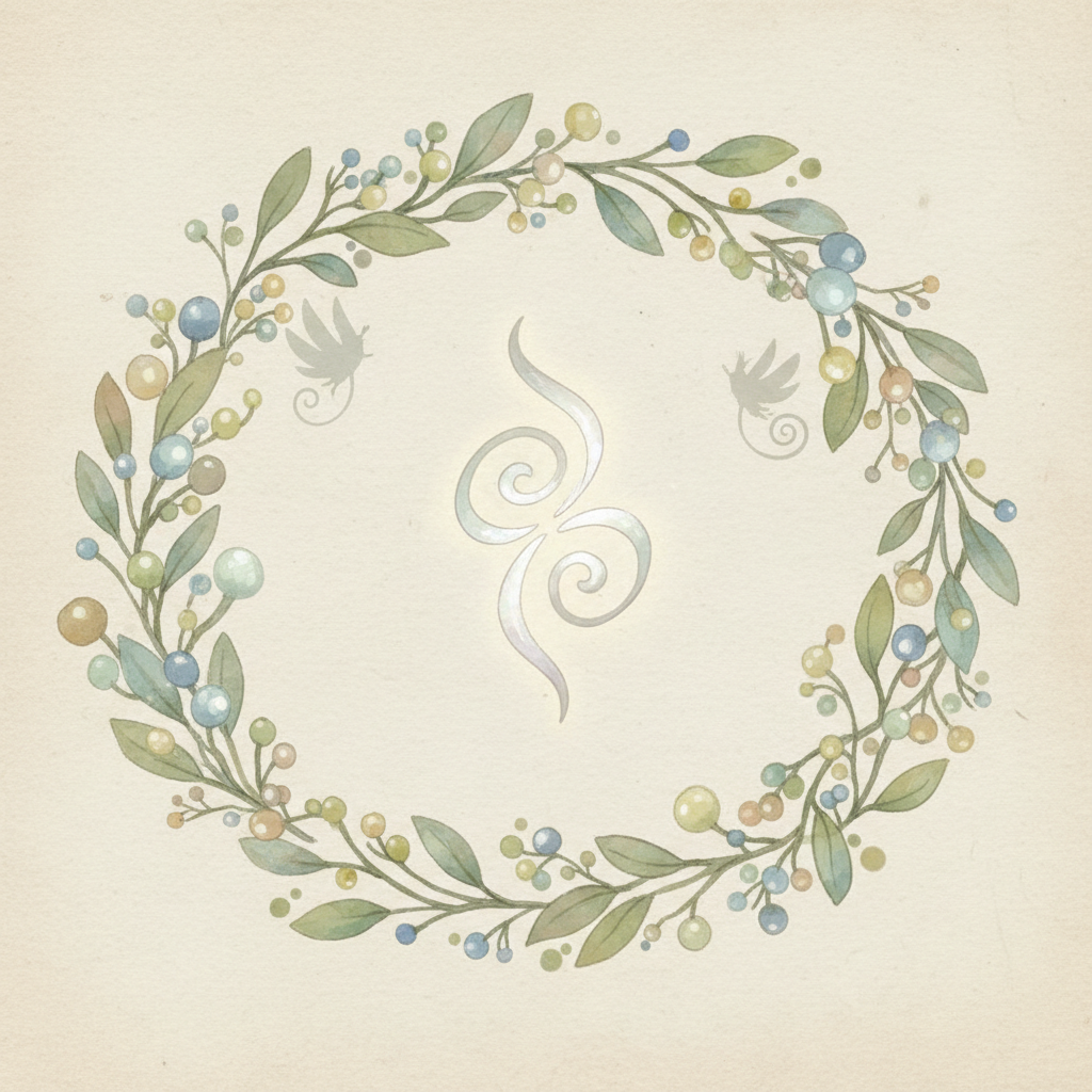 Ghibli-style decorative element for i 071.