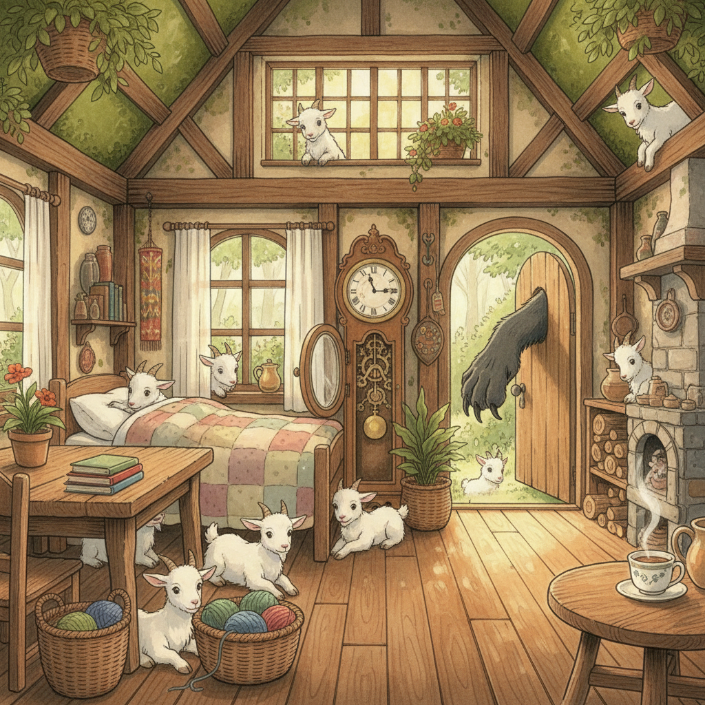 Cover: THE WOLF and THE SEVEN LITTLE KIDS