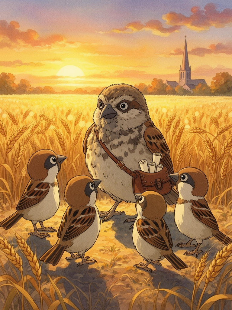 Cover: The Sparrow and His Four Children