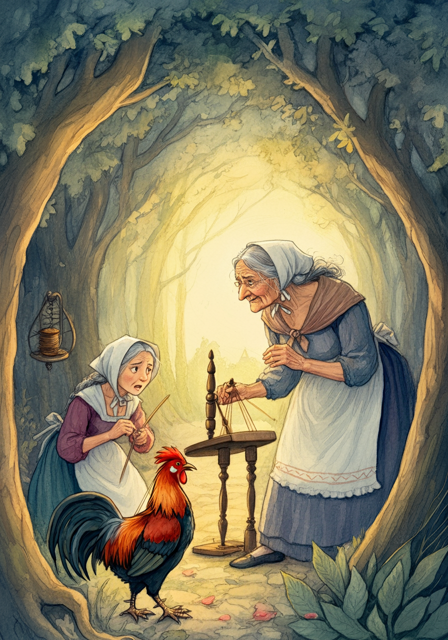 The Old Woman and Her Servants