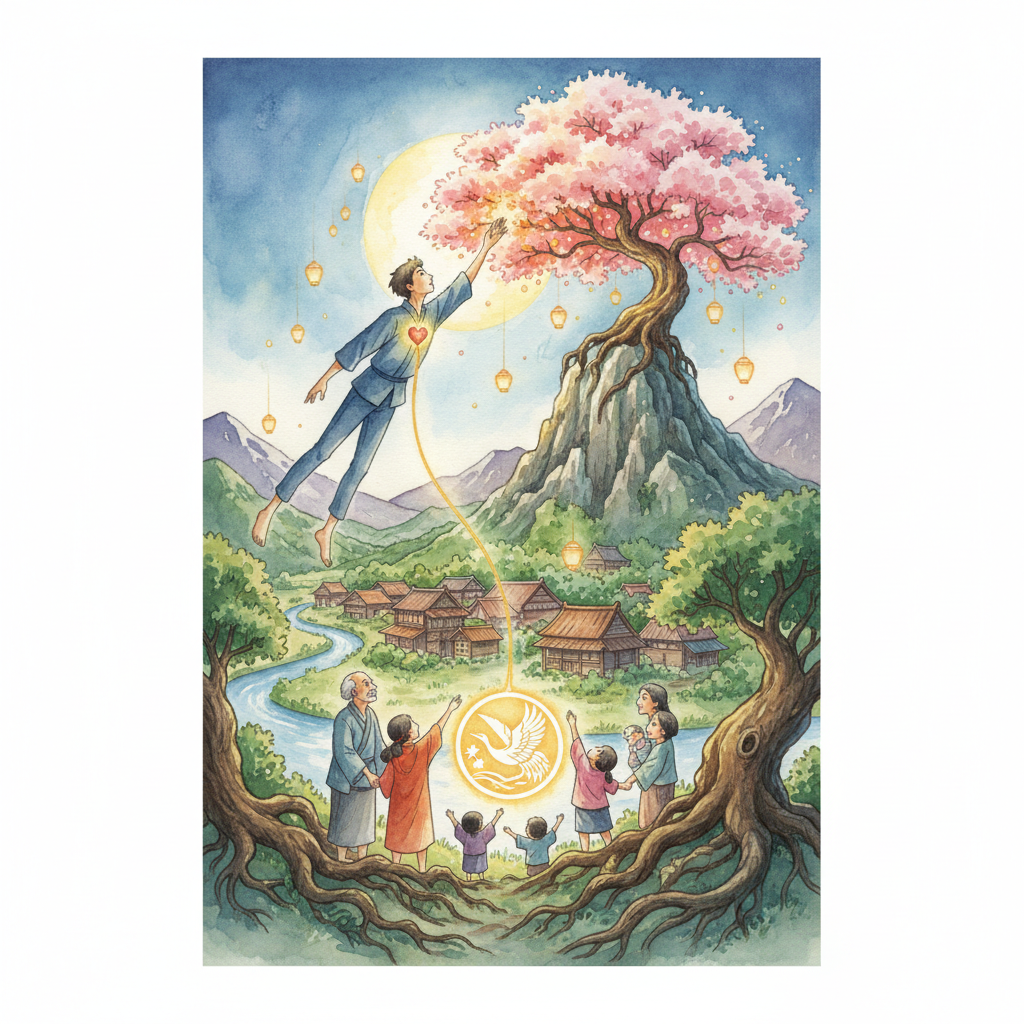 The Story of Kana, the Youth Who Could Stretch Himself Upwards