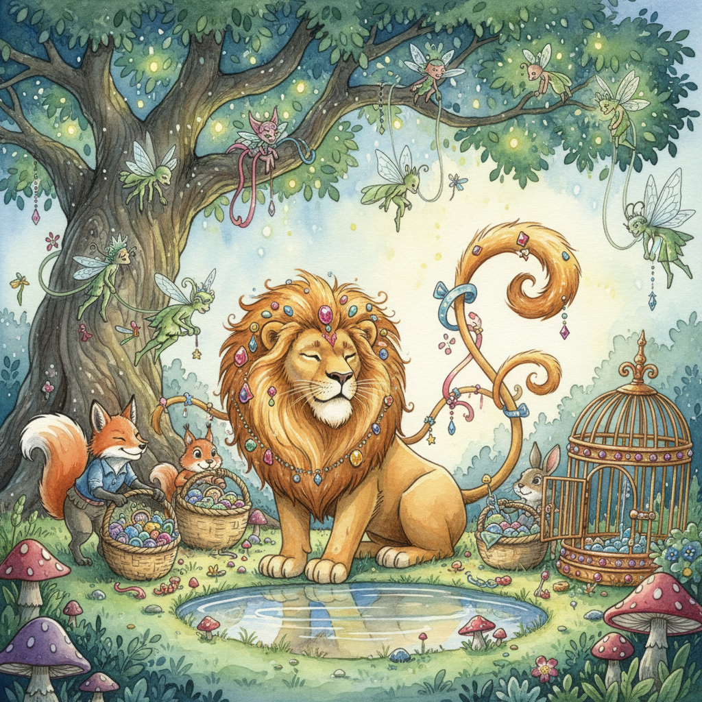 THE CURLY-TAILED LION