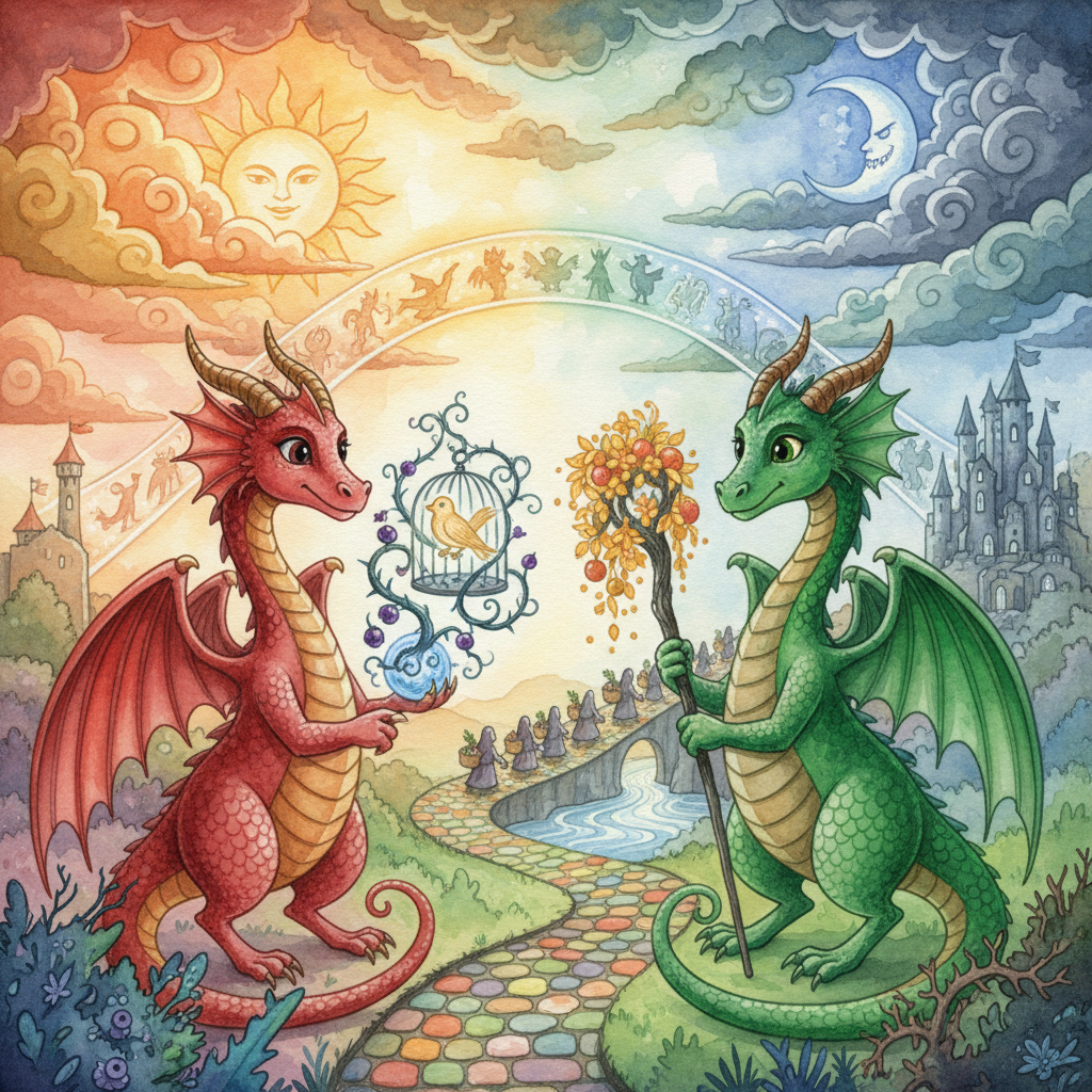 Cover: TWO GOOD NATURED DRAGONS