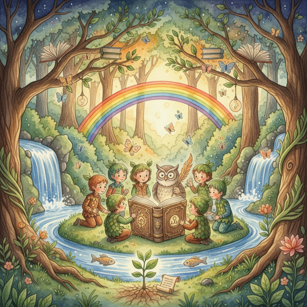 Cover: KUINKA METSÄN PIKKU LAPSET OPPIVAT LUKEMAAN